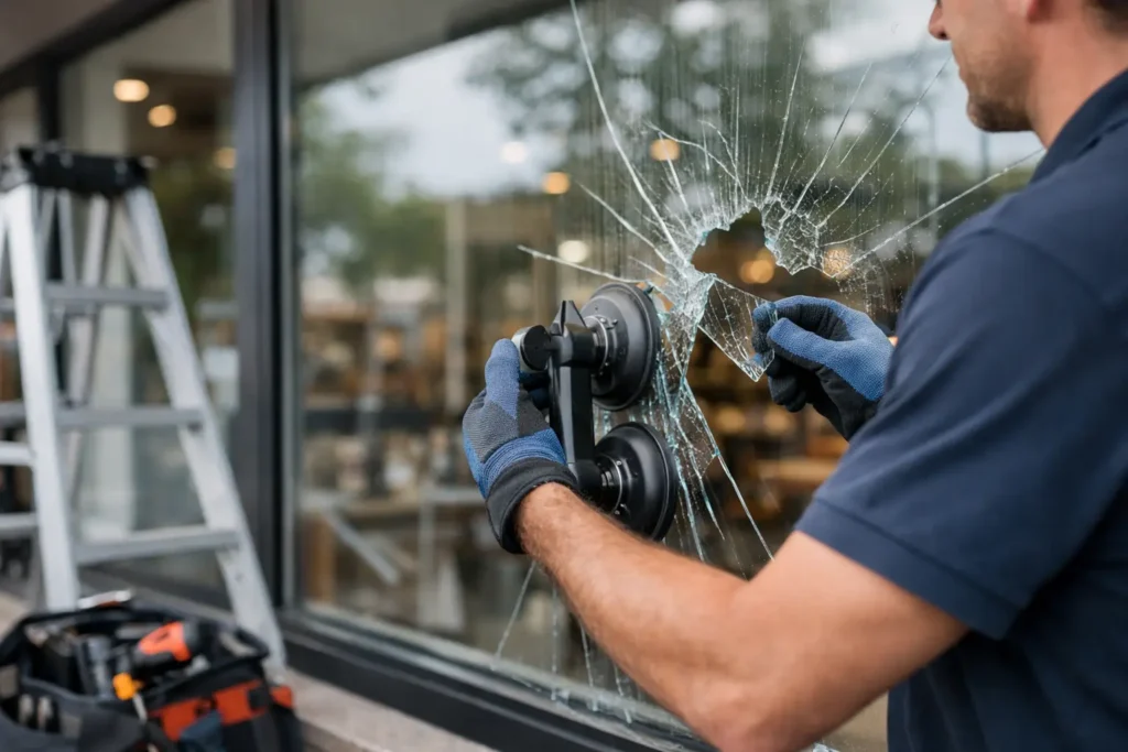 Commercial Storefront Glass Repair Fast