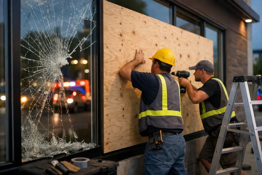 Emergency Board Up Glass Service Fast